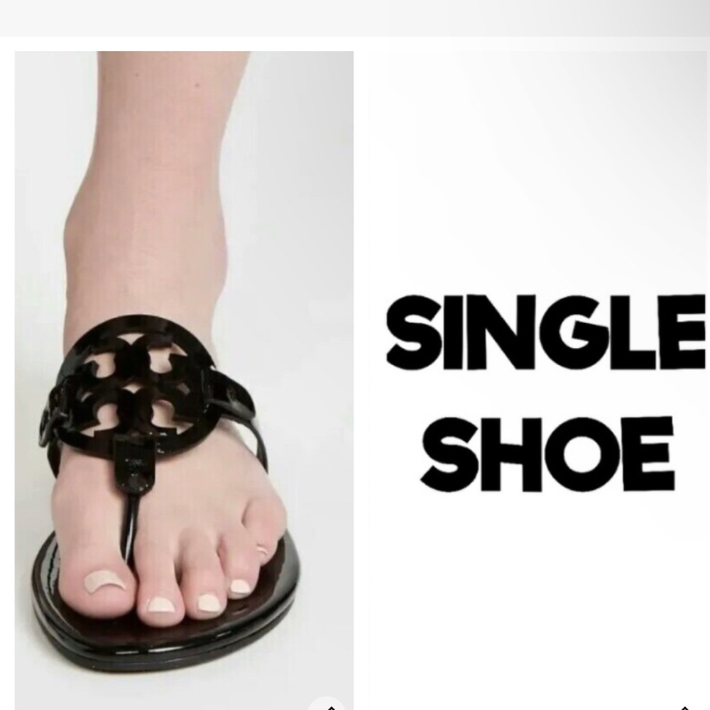 Tory Burch Miller Black soft sandal patent leather SINGLE SANDAL SIZE 10